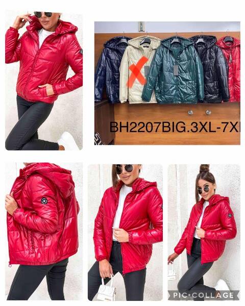 Kurtka damskie zimowa BH2207BIG 1 kolor 3XL-7XL 1