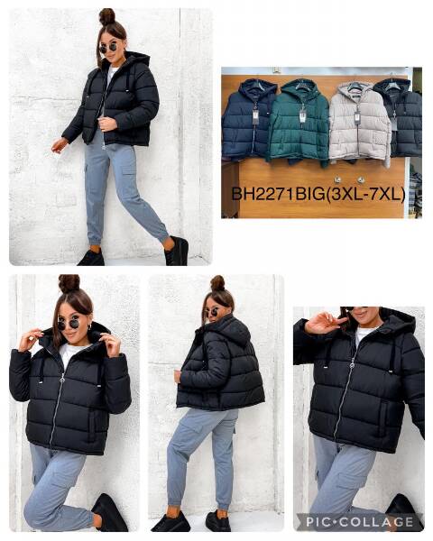Kurtka damskie zimowa BH2271BIG 1 kolor 3XL-7XL 1