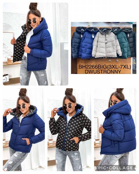 Kurtka damskie zimowa BH2266BIG 1 kolor 3XL-7XL