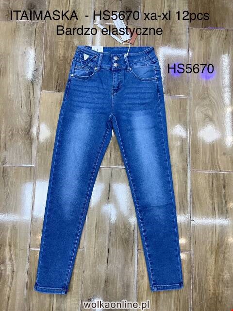 Jeansy damskie HS5670 1 kolor XS-XL