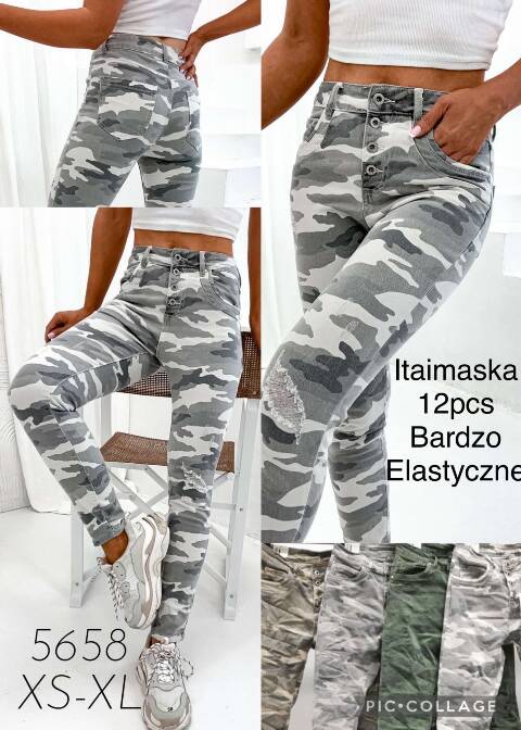 Spodnie damskie 5658 1 kolor XS-XL