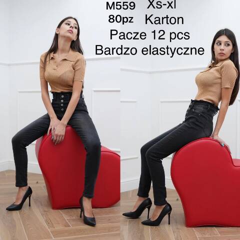 Jeansy damskie M559 1 kolor XS-XL 1