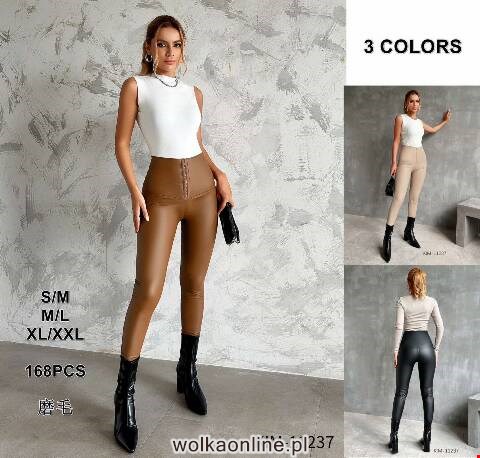 Spodnie z eko-skóry damskie KIM-11237 Mix kolor S-2XL