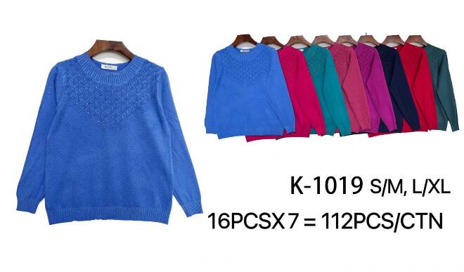 Sweter damskie K-1019 MIX KOLOR  S/M-L/XL