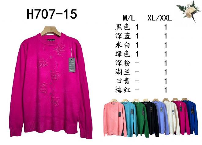Sweter damskie H707-15 MIX KOLOR  M-2XL