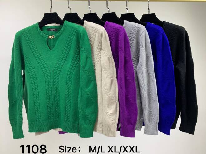 Sweter damskie 1108 MIX KOLOR  M-2XL