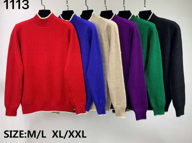Sweter damskie 1113 MIX KOLOR  M-2XL 1