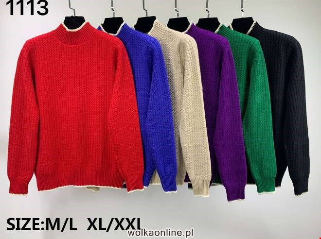 Sweter damskie 1113 MIX KOLOR  M-2XL