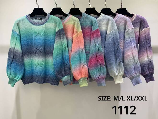Sweter damskie 1112 MIX KOLOR  M-2XL 1