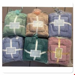 Komplet Ręczników  2 części 2704 1 Kolor  35x75,70x140
