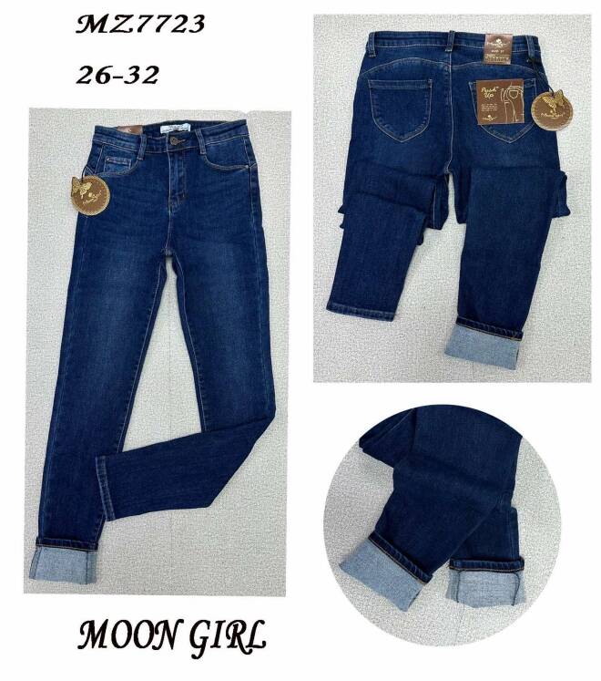 Jeansy damskie MZ7723 1 kolor  26-32 1