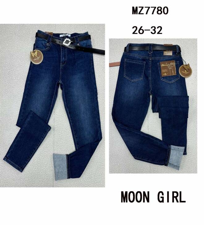 Jeansy damskie  MZ7780 1 kolor  26-32