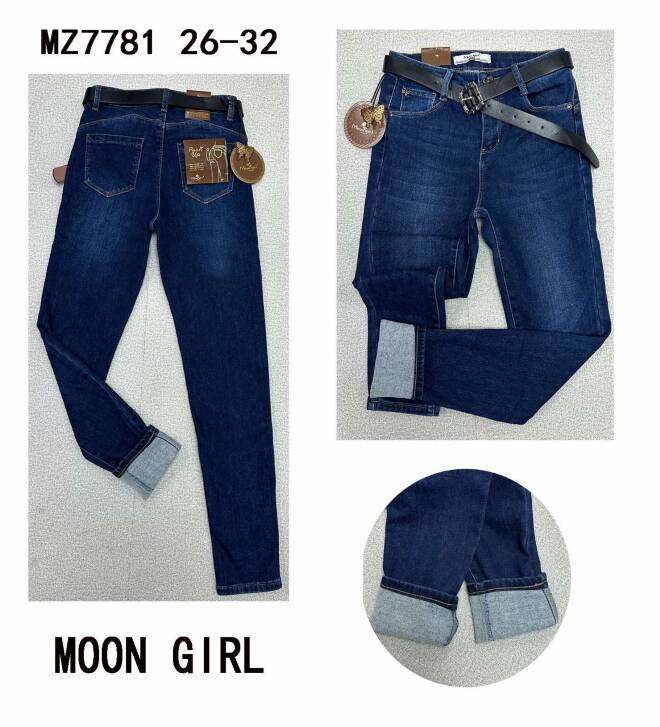 Jeansy damskie MZ7781 1 kolor  26-32