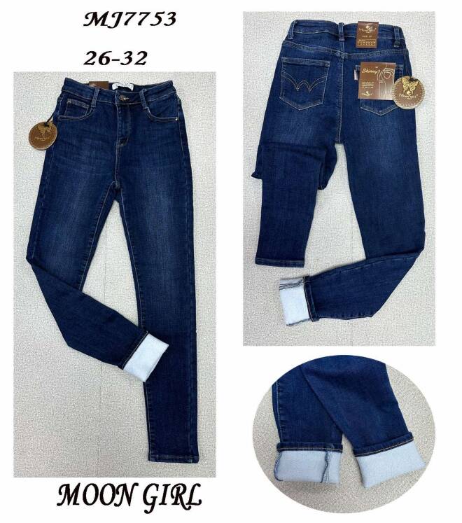 Jeansy damskie MJ7753 1 kolor  26-32 1