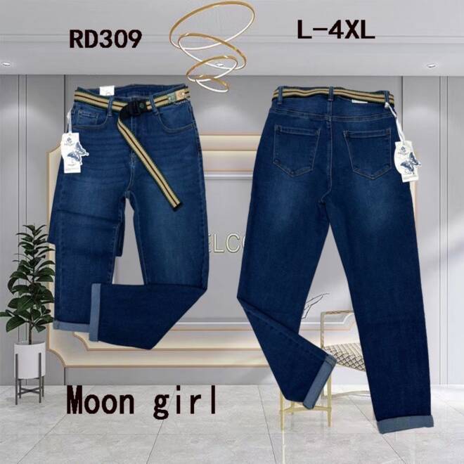 Jeansy damskie RD309 1 kolor  L-4XL