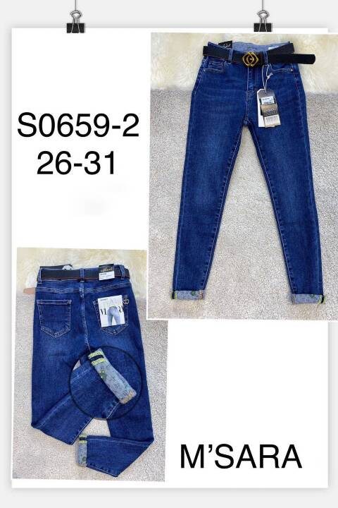 Jeansy damskie S0659-2 1 kolor 26-31