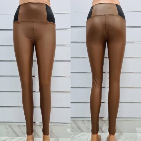 Spodnie z eko-skóry damskie 4055 1 kolor S-L 1