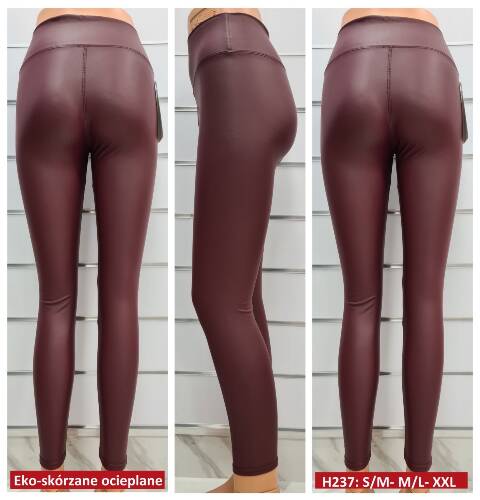 Spodnie z eko-skóry damskie H237 1 kolor S-L