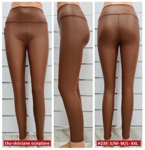 Spodnie z eko-skóry damskie H239 1 kolor S-L 1