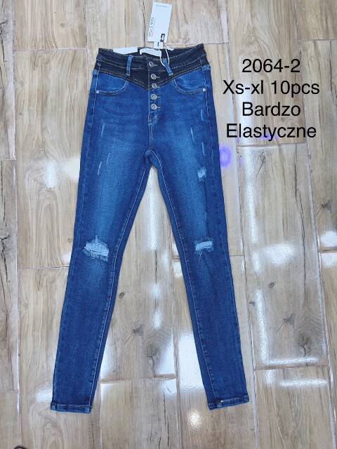 Jeansy damskie 2064-2 1 kolor S-2XL 1