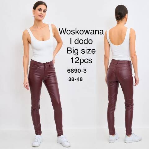 Spodnie z eko-skóry damskie 6890-3 1 kolor 38-48