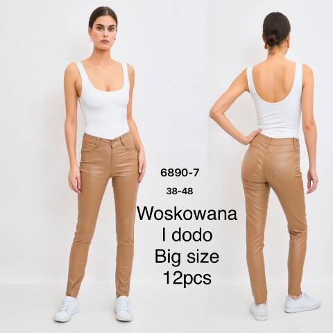 Spodnie z eko-skóry damskie 6890-7 1 kolor 38-48 1