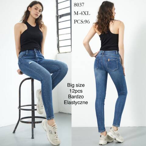 Jeansy damskie 8037 1 kolor M-4XL 1