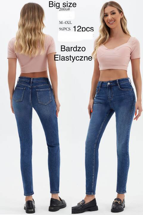 Jeansy damskie 2006 1 kolor M-4XL
