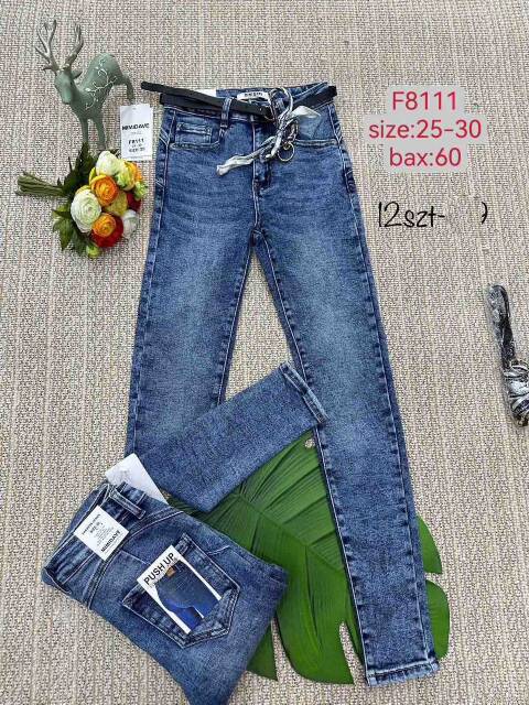 Jeansy damskie F8111 1 kolor 25-30 1