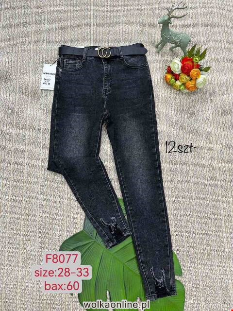 Jeansy damskie F8077 1 kolor 28-33