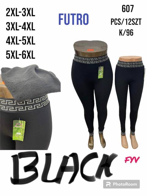 Spodnie damskie ocieplane 607 Mix kolor 2XL-6XL 1