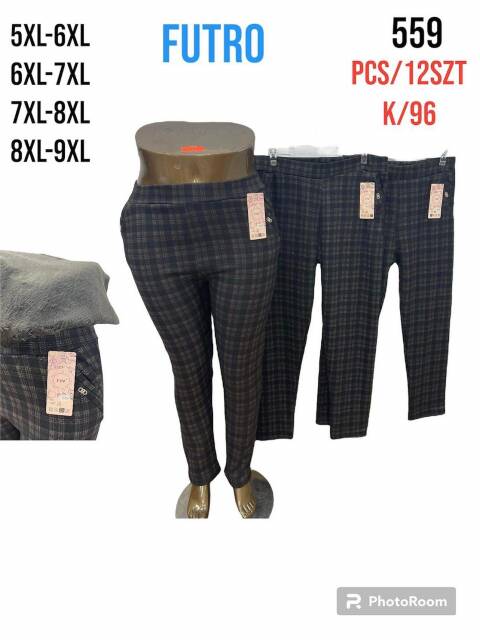 Spodnie damskie ocieplane 559 Mix kolor 5XL-9XL 1