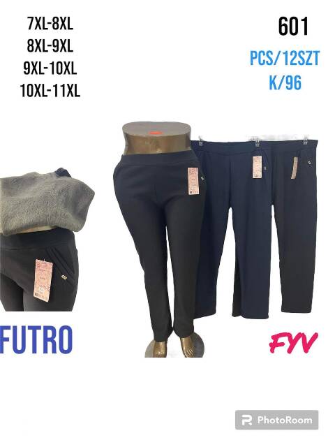 Spodnie damskie ocieplane 601 Mix kolor 7XL-11XL