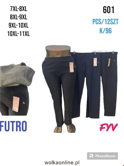 Spodnie damskie ocieplane 601 Mix kolor 7XL-11XL