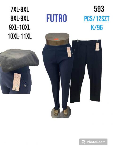 Spodnie damskie ocieplane 593 Mix kolor 7XL-11XL 1