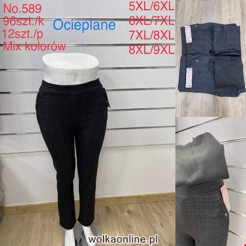 Spodnie damskie ocieplane 589 Mix kolor 5XL-9XL