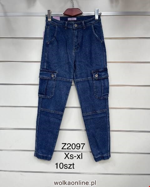 Jeansy damskie Z2097 1 kolor XS-XL