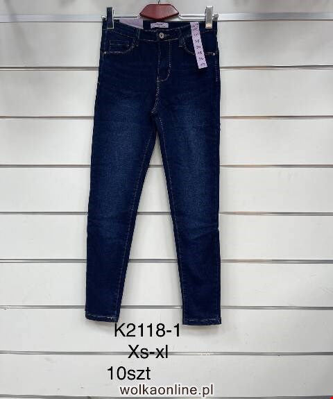 Jeansy damskie K2118-1 1 kolor XS-XL