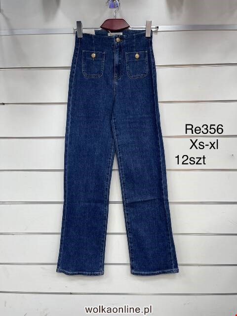 Jeansy damskie RE356 1 kolor XS-XL