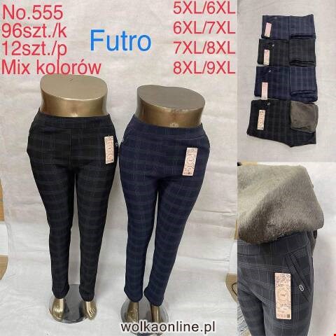Spodnie damskie ocieplane 555 Mix kolor 5XL-9XL
