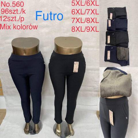 Spodnie damskie ocieplane 560 Mix kolor 5XL-9XL 1