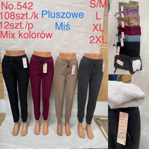 Spodnie damskie ocieplane 542 Mix kolor S-2XL 1
