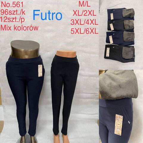 Spodnie damskie ocieplane 561 Mix kolor M-6XL