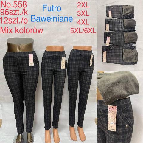 Spodnie damskie ocieplane 558 Mix kolor 2XL-6XL 1