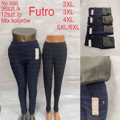 Spodnie damskie ocieplane 556 Mix kolor 2XL-6XL 1