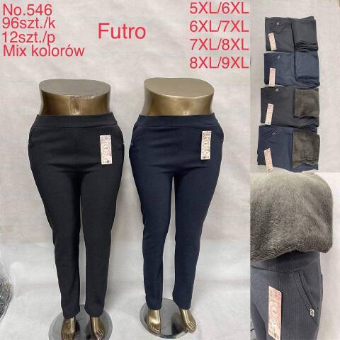 Spodnie damskie ocieplane 546 Mix kolor 5XL-9XL 1