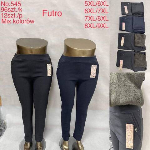 Spodnie damskie ocieplane 545 Mix kolor 5XL-9XL