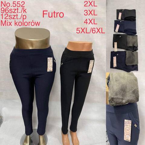 Spodnie damskie ocieplane 552 Mix kolor 2XL-6XL 1