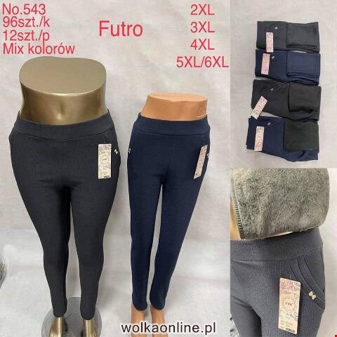 Spodnie damskie ocieplane 543 Mix kolor 2XL-6XL
