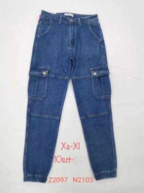Jeansy damskie Z2097 1 kolor XS-XL